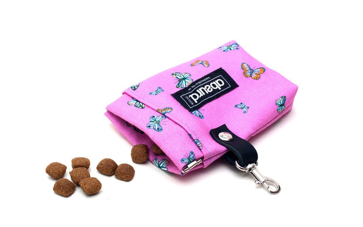 Dog Poop Bag Holder & Dog Treat Bag: Butterfly - Absurd Design