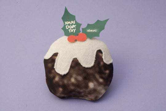 Upcycled Wetsuit Dog Toy - Christmas Pudding