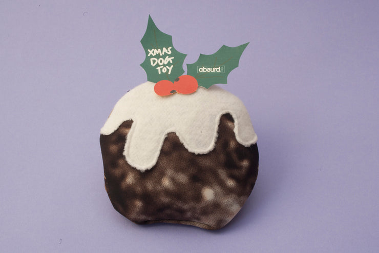 Upcycled Wetsuit Dog Toy - Christmas Pudding