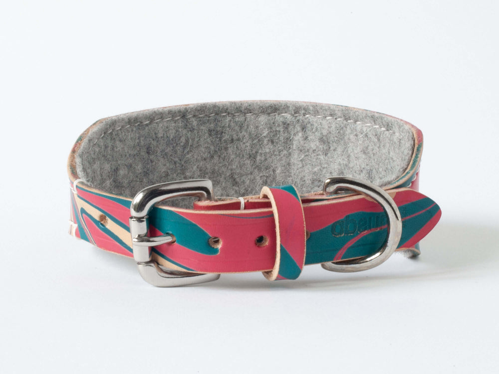 Leather Hound Collar : Bubblegum