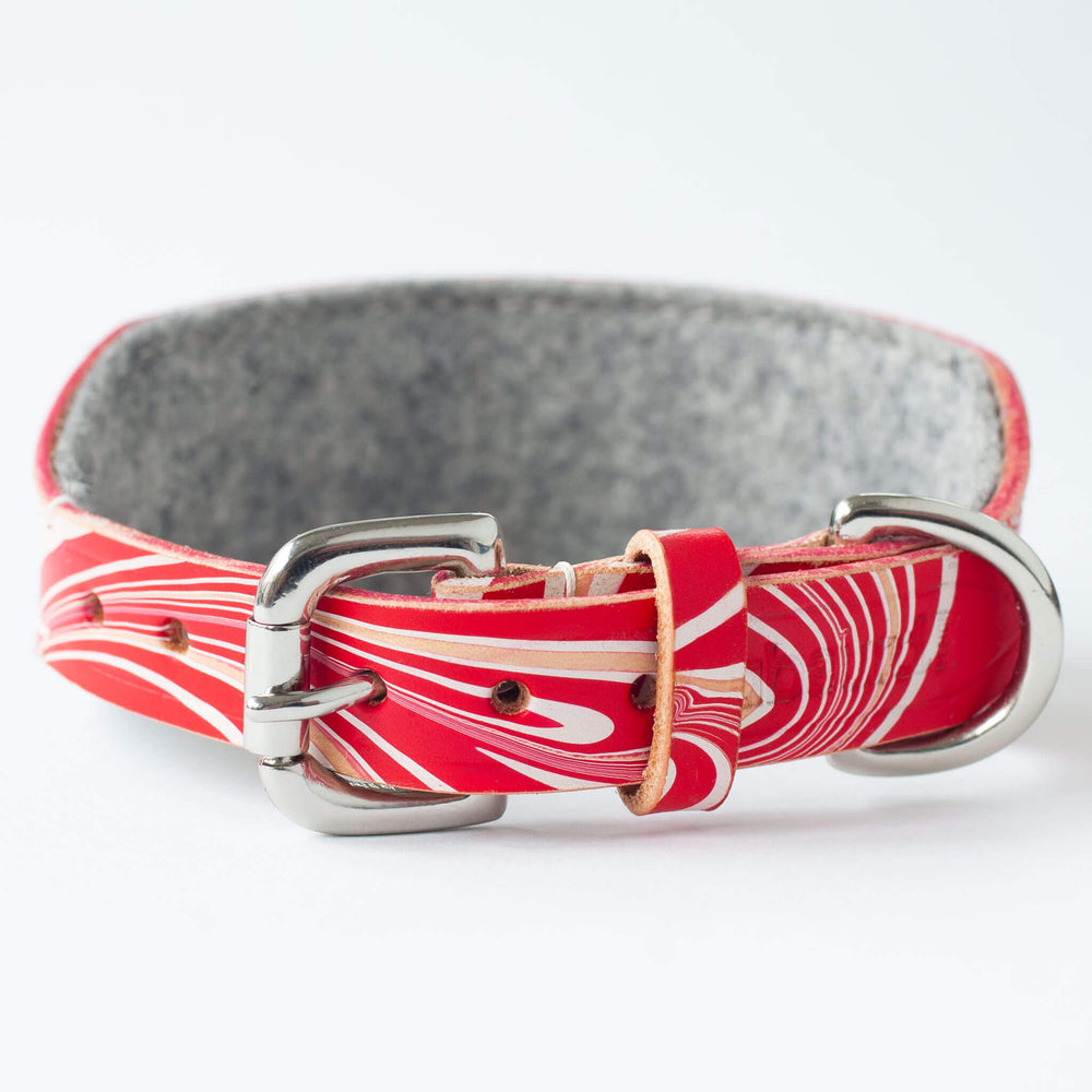 Leather Hound Collar : CandyCane