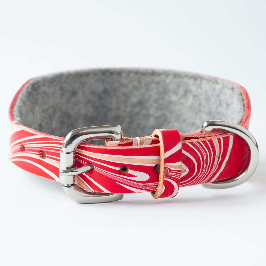Leather Hound Collar : CandyCane
