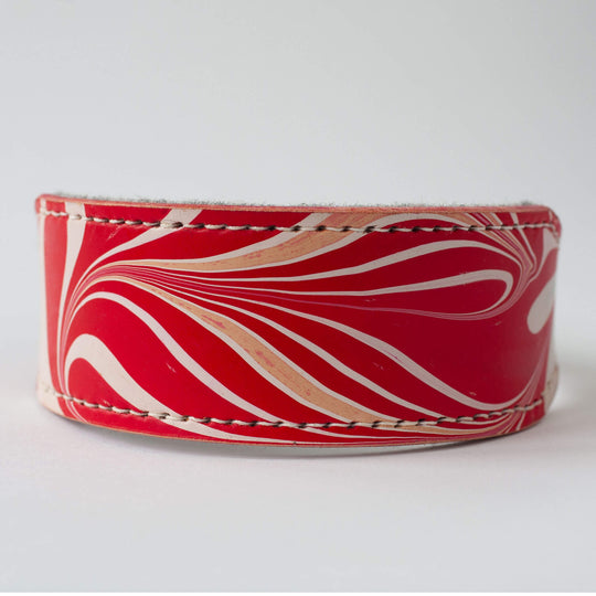 Leather Hound Collar : CandyCane