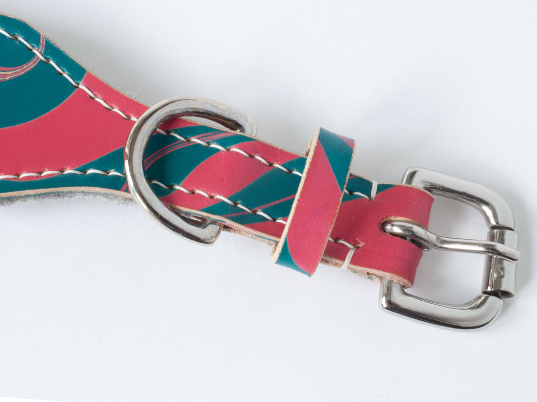 Leather Hound Collar : Bubblegum