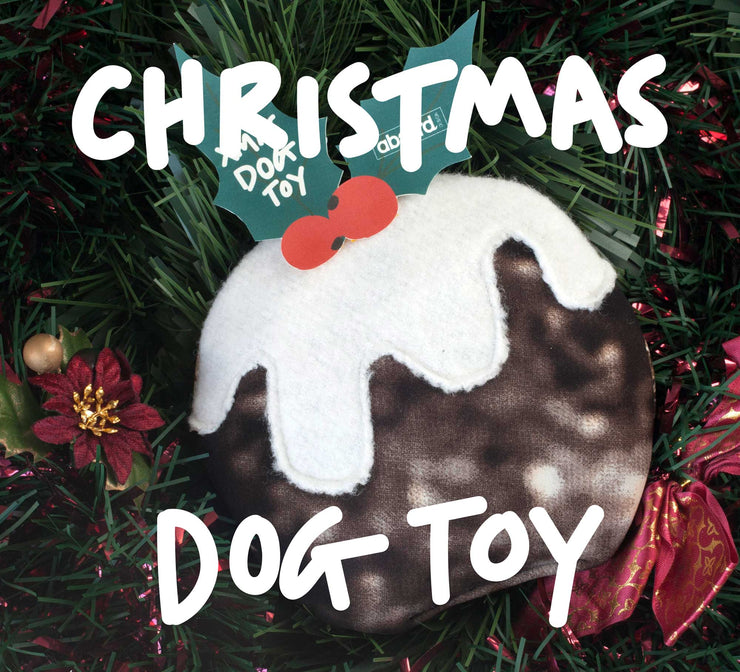 Upcycled Wetsuit Dog Toy - Christmas Pudding