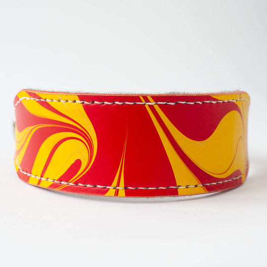 Leather Hound Collar : Firecracker