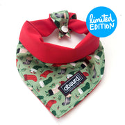Christmas Fun Dog Bandana: Peppermint Kisses