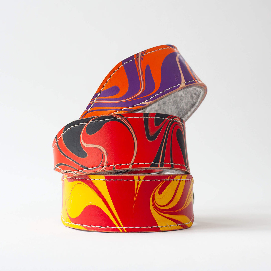 Leather Hound Collar : Firecracker