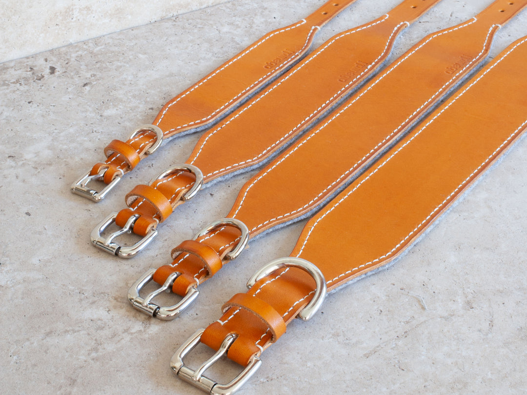 Oak Bark Tanned Leather Hound Collar