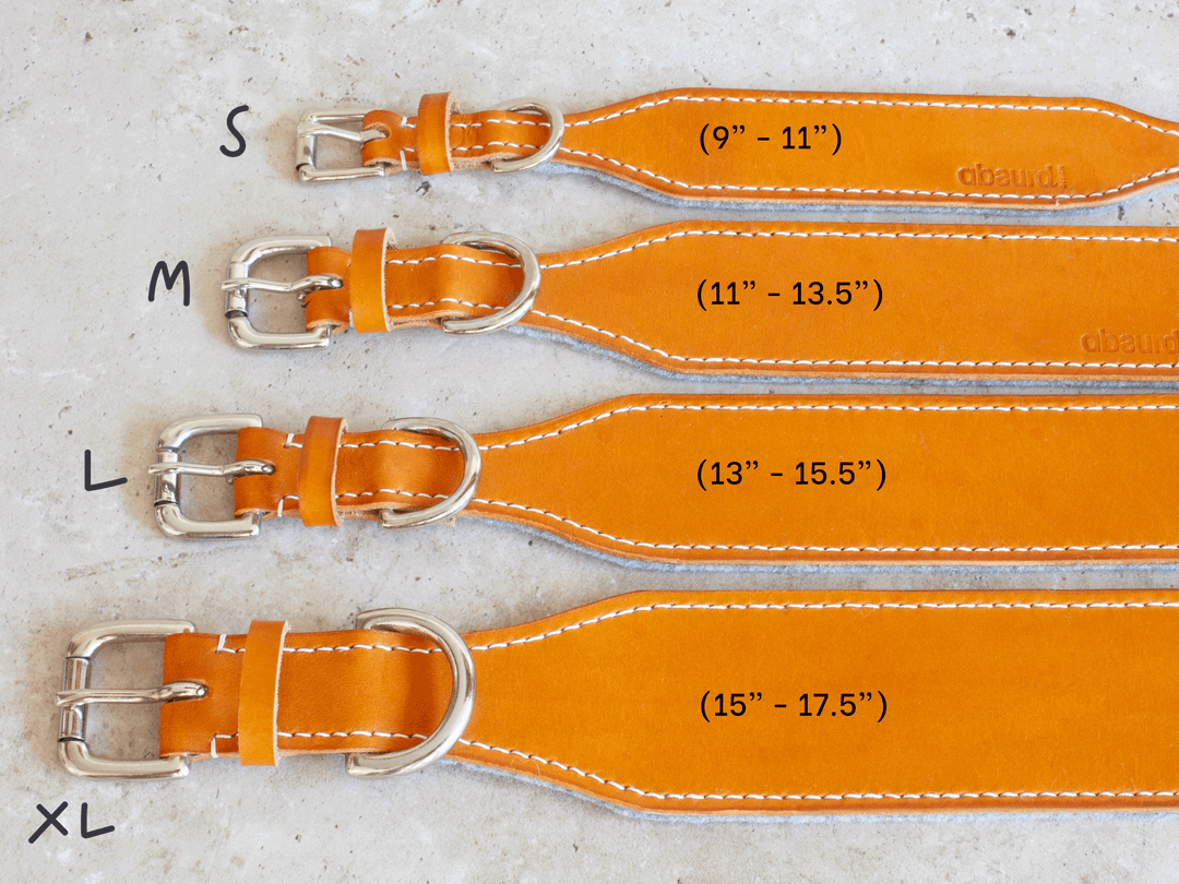 Oak Bark Tanned Leather Hound Collar