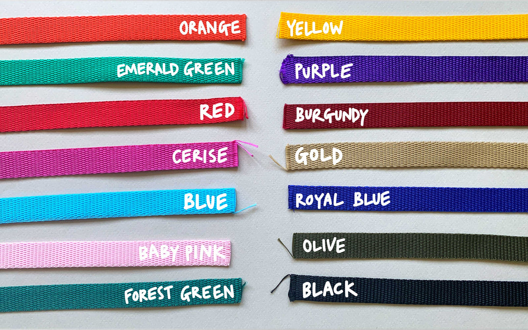 Harness to Dog Collar Safety Clip | Webbing | Available in 2 Widths