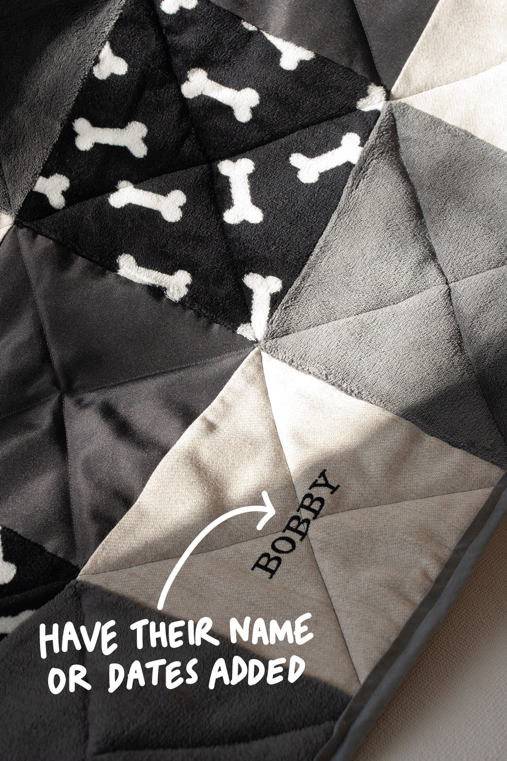 Dog Memory Quilt Handmade Using Treasured Possessions