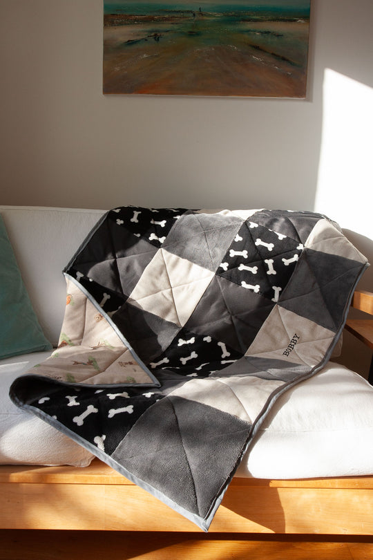 Dog Memory Quilt Handmade Using Treasured Possessions
