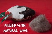 Upcycled Wetsuit Dog Toy - Christmas Pudding