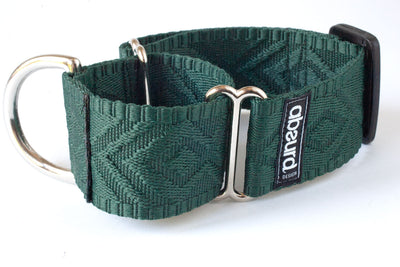 Chic Martingale Dog Collar 1.5" (38mm) | Embossed Patterned Webbing