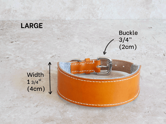 Oak Bark Tanned Leather Hound Collar