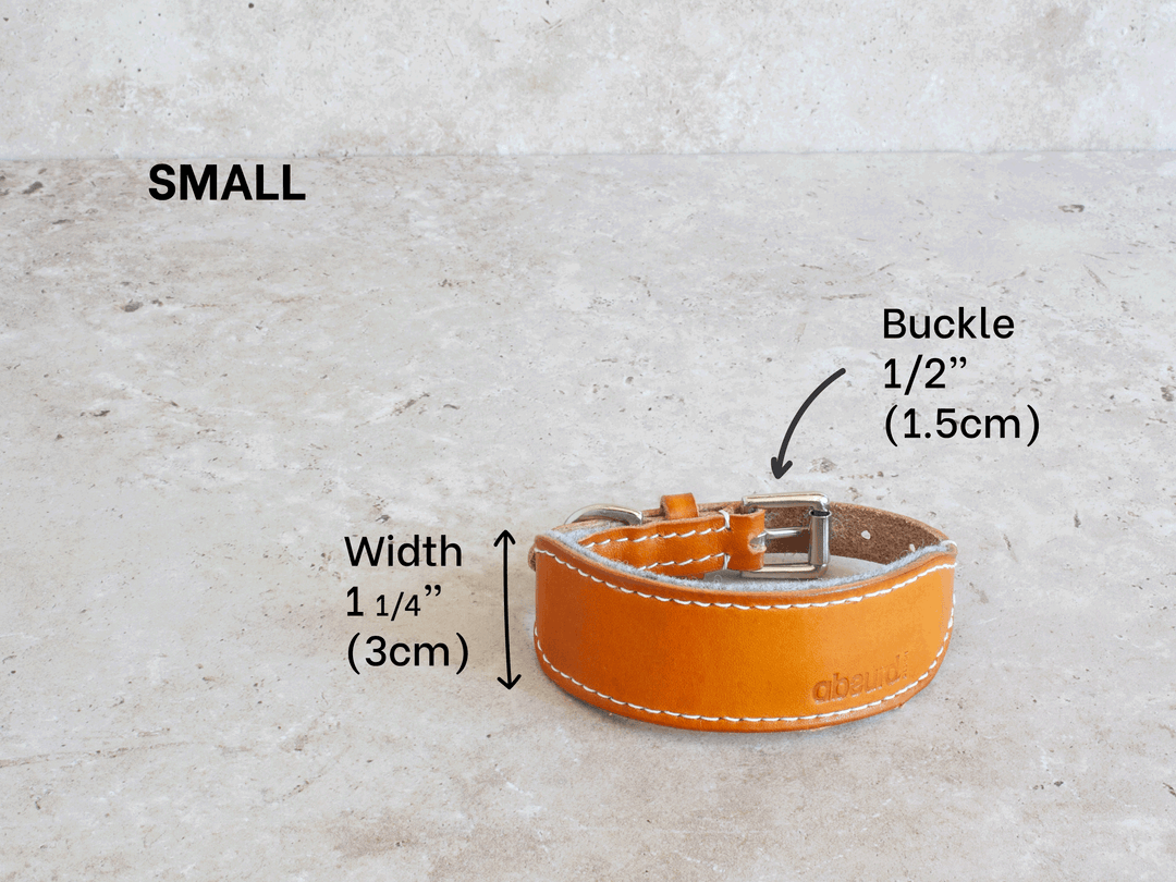 Oak Bark Tanned Leather Hound Collar