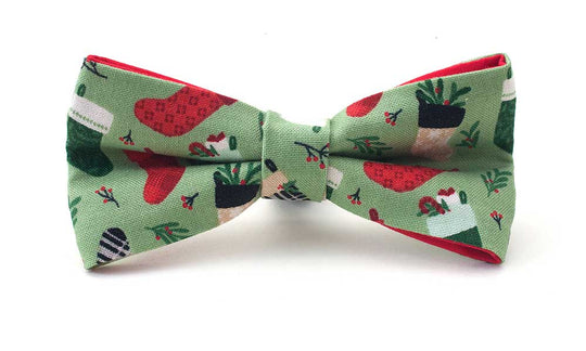 Christmas Fabric Bow : Peppermint Kisses