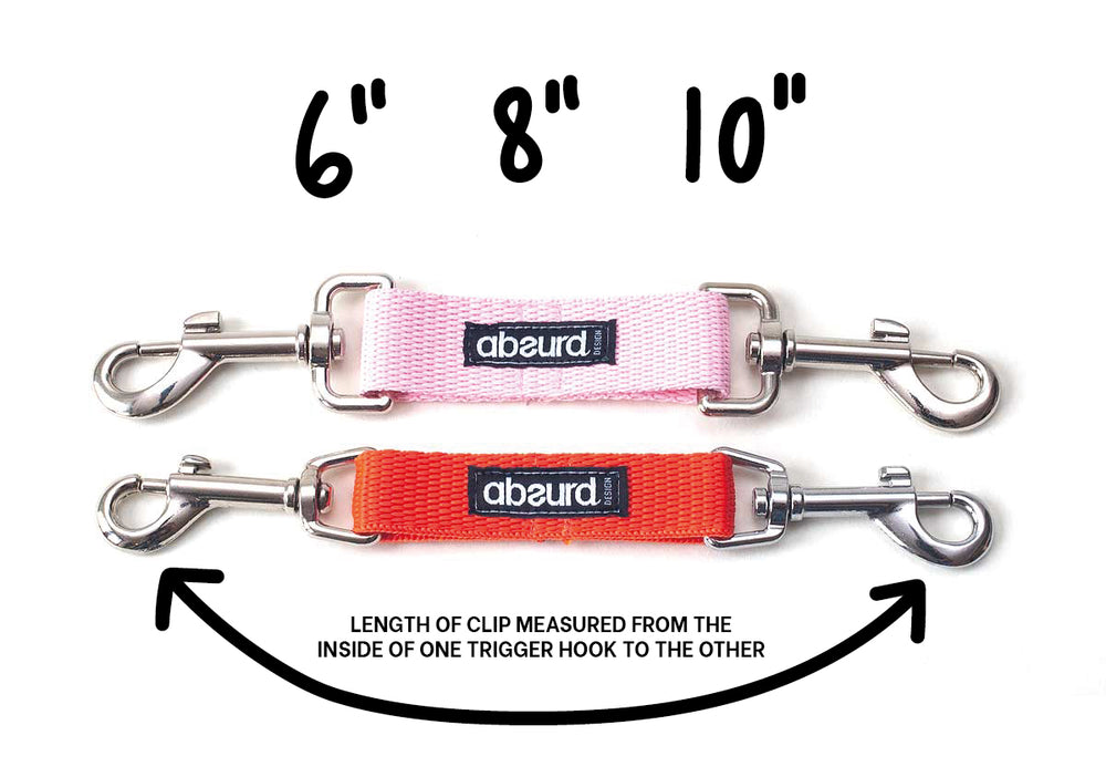 Harness to Dog Collar Safety Clip | Webbing | Available in 2 Widths