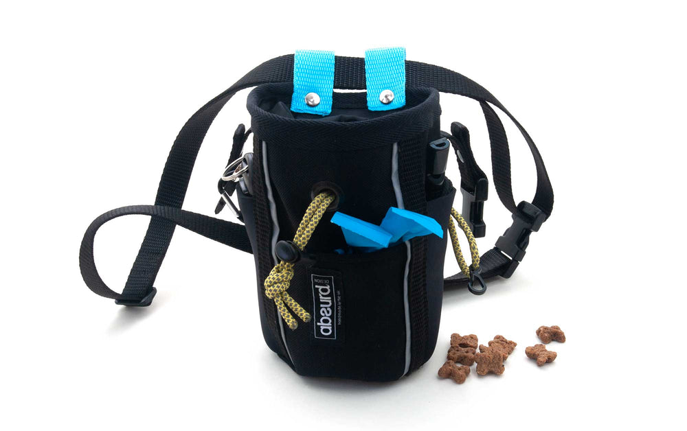 Dog Training Treat Pouch | Dog Walking Bag : Black - Absurd Design