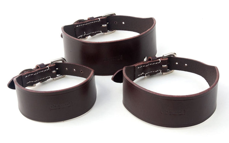 Brown Leather Hound Collar - Absurd Design