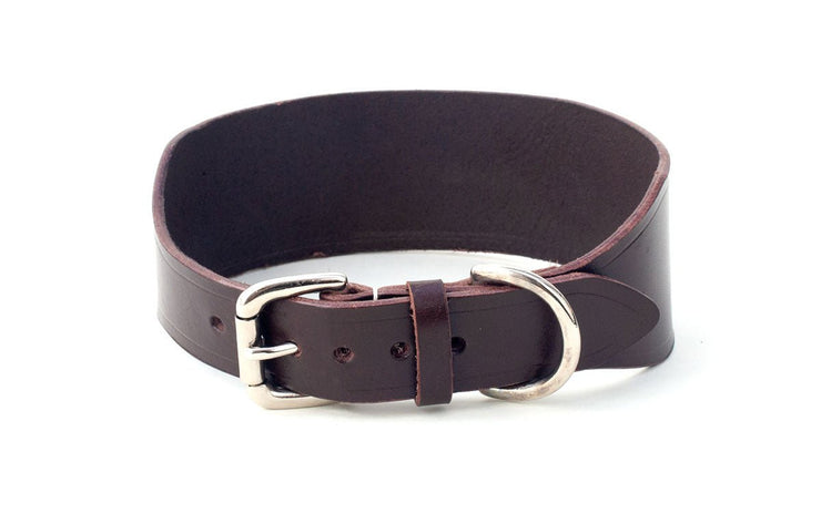 Brown Leather Hound Collar - Absurd Design