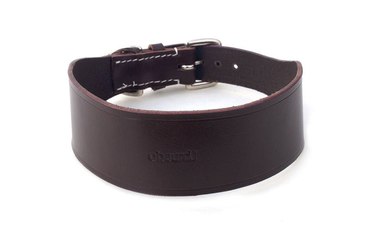 Brown Leather Hound Collar - Absurd Design