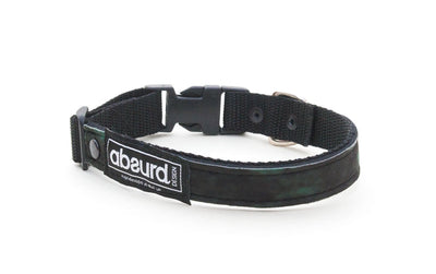 green and black camo soft neoprene dog collar