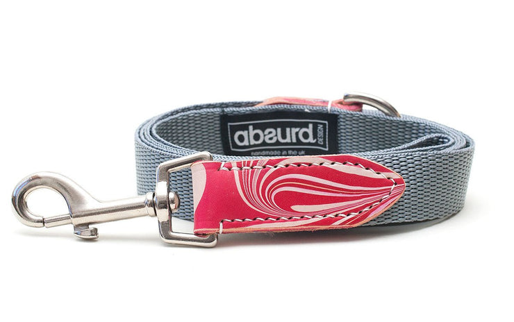 Candy Cane red and white dog lead leash
