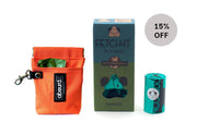 FETCH.IT Compostable Poo Bags (60 Bags) + Absurd Design Poop Bag Holder With Pocket - Absurd Design
