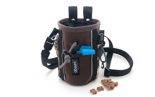 Dog Training Treat Pouch | Dog Walking Bag : Brown - Absurd Design