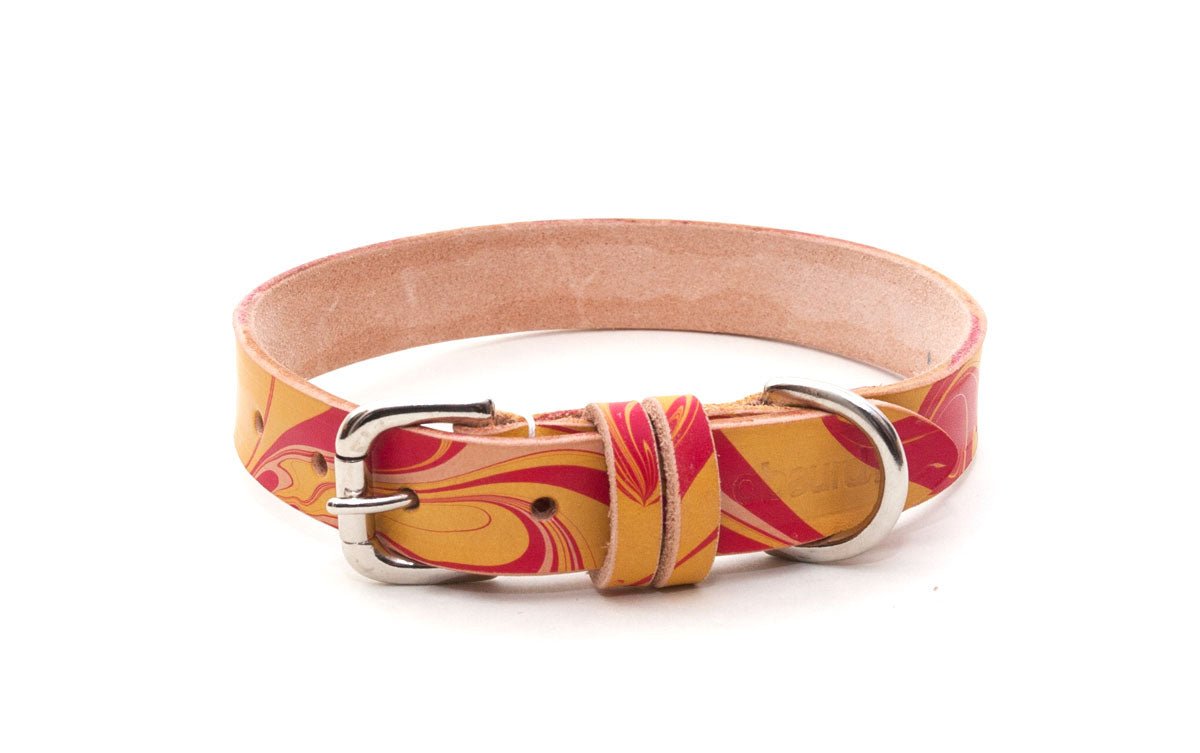 Leather Dog Collar: Firecracker - Absurd Design