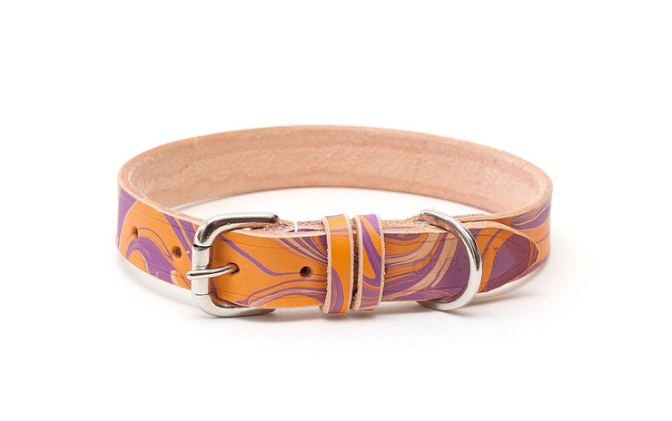 Leather Dog Collar: GroovyBaby - Absurd Design