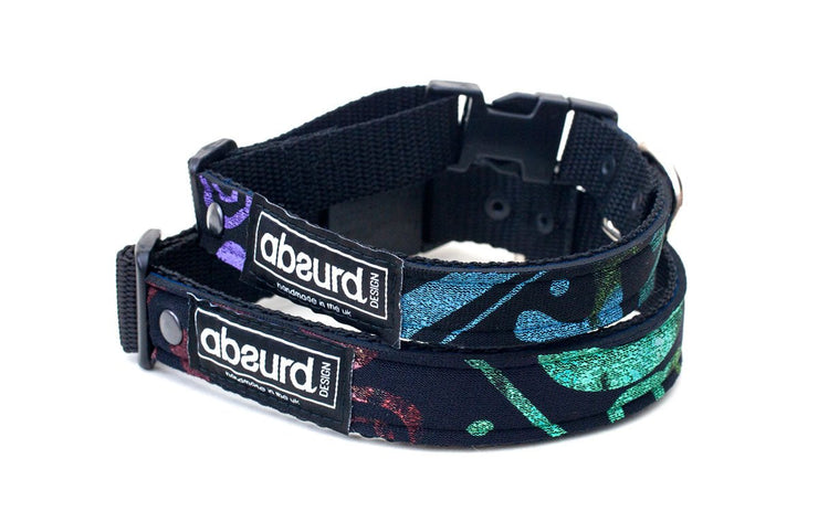 Neoprene Dog Collar: Haida Gwaii | Retro - Absurd Design
