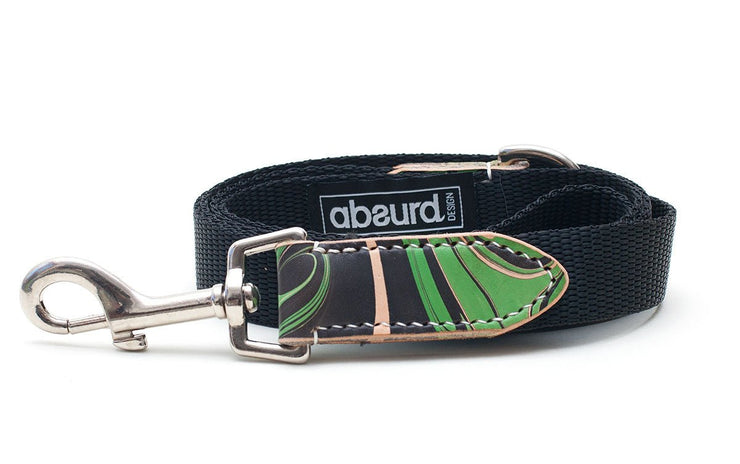 Sleepyhead Green and Black Dog Lead and Leash 