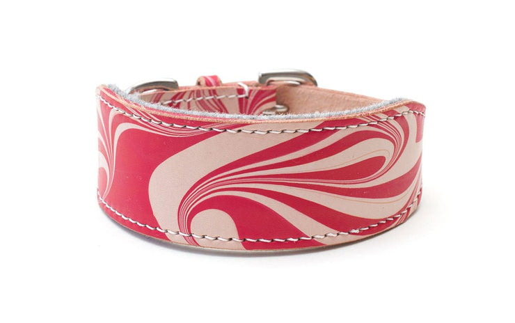 Leather Hound Collar : CandyCane - Absurd Design