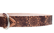 Etched Leather Dog Collar : Anise - Absurd Design