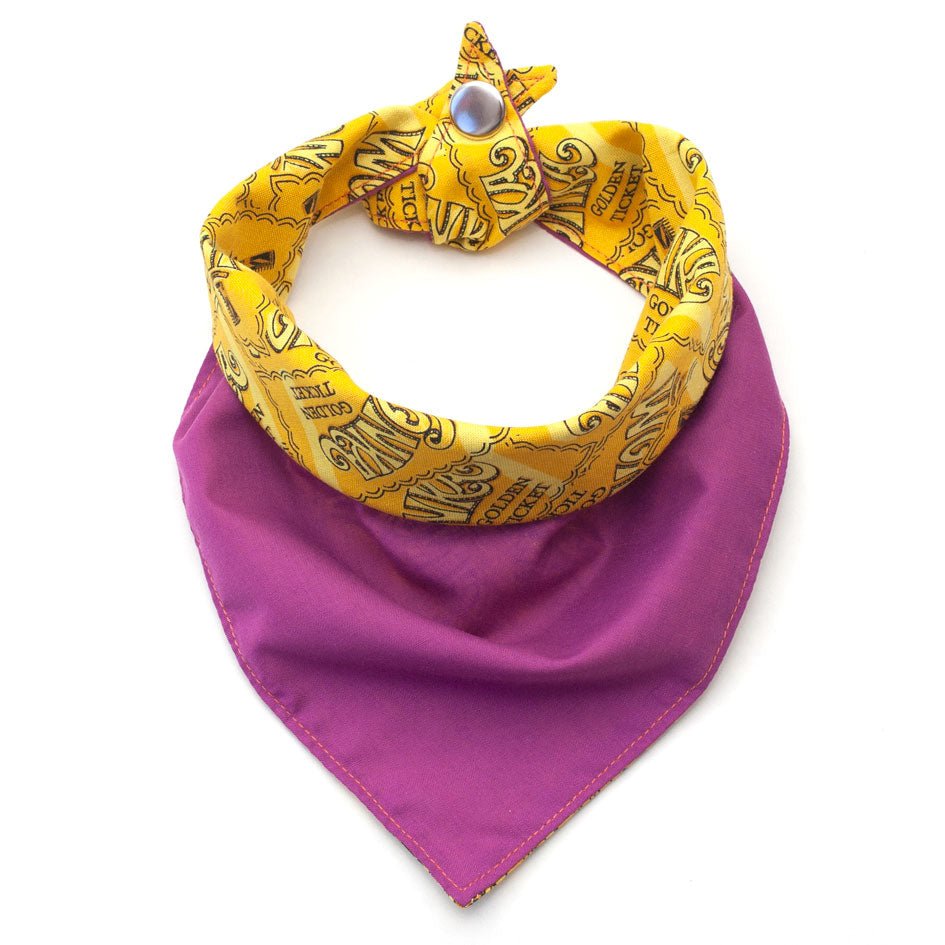 Fun Dog Bandana: Golden Ticket - Absurd Design