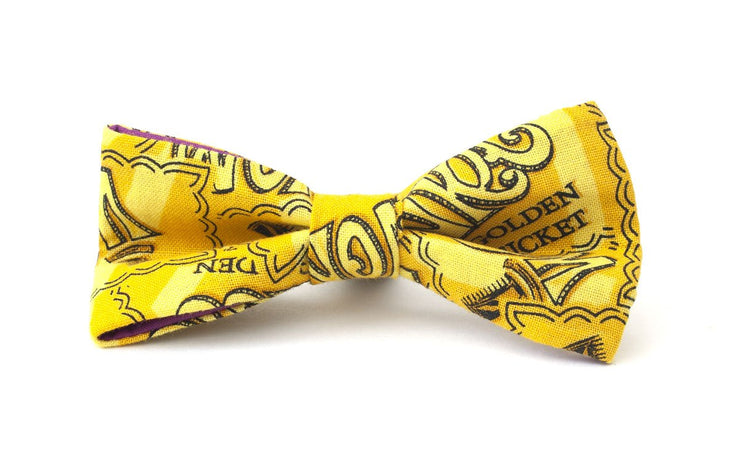 Fabric Dog Dickie Bow: GoldenTicket - Absurd Design