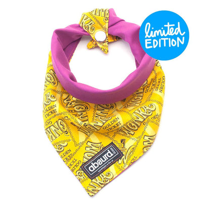 Fun Dog Bandana: Golden Ticket - Absurd Design