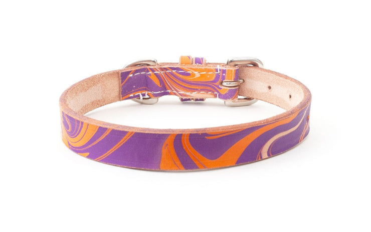 Leather Dog Collar: GroovyBaby - Absurd Design