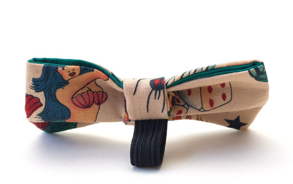 Fabric Dog Dickie Bow: Inked - Absurd Design
