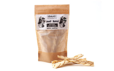 Natural Dog Chews : X6 Lamb Braids - Absurd Design