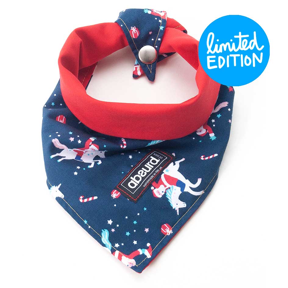 Christmas Fun Dog Bandana: Mystic Santa - Absurd Design