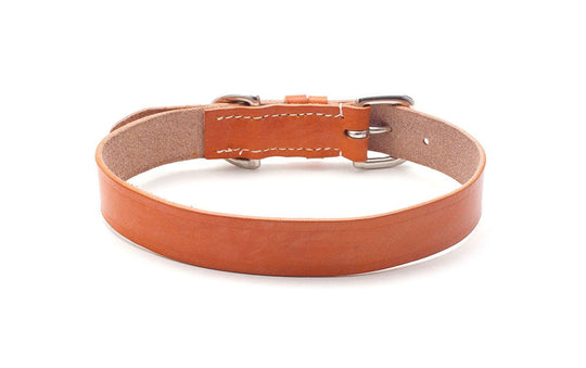 Oak Bark Tanned Leather Dog Collar
