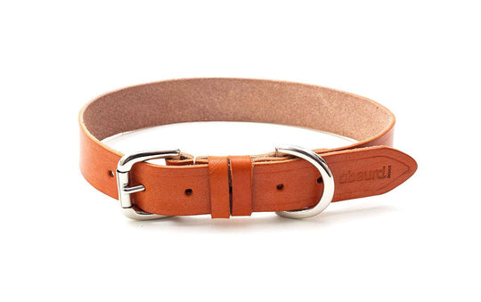 Oak Bark Tanned Leather Dog Collar