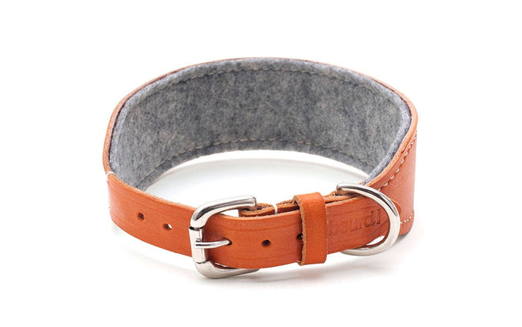 Oak Bark Tanned Leather Hound Collar