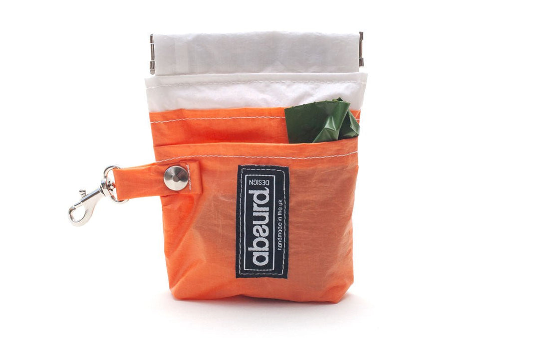 Upcycled Dog Poop Bag Holder &amp; Dog Treat Bag with Pocket - Absurd Design 