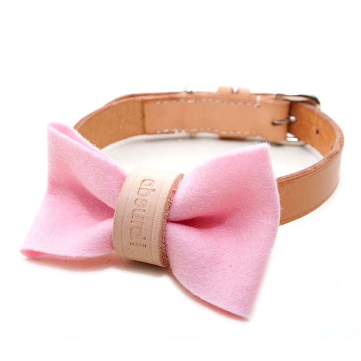 Wool Felt Dog Bow Tie: PINK - Absurd Design 