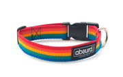 Rainbow Webbing Dog Collar